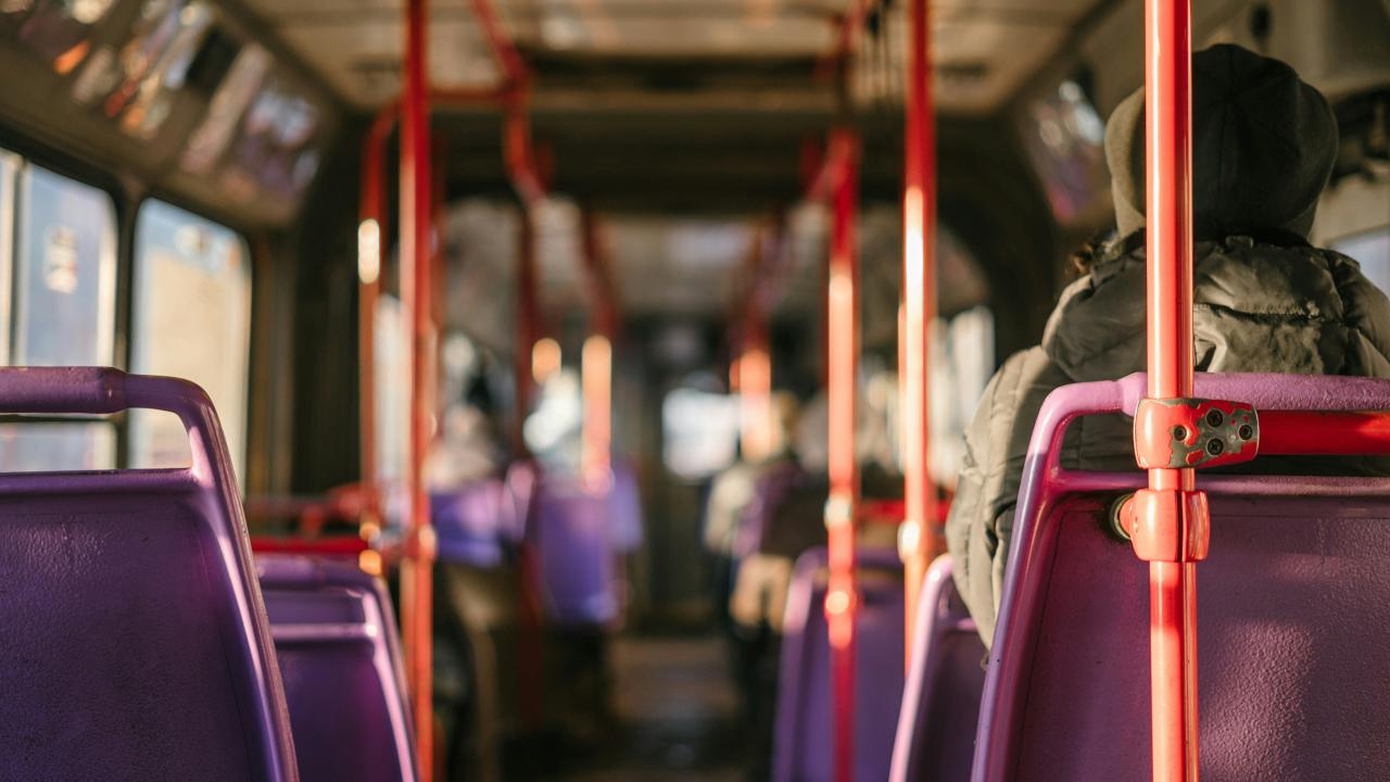 Riding a bus